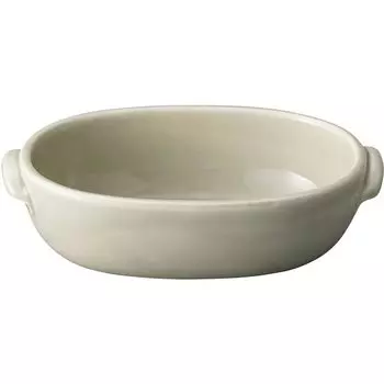 Banko Ware Oven Safe Deep Oval Gratin S Gray Diameter 18cm Microwave Safe Made in Japan 19062 Approx. серый