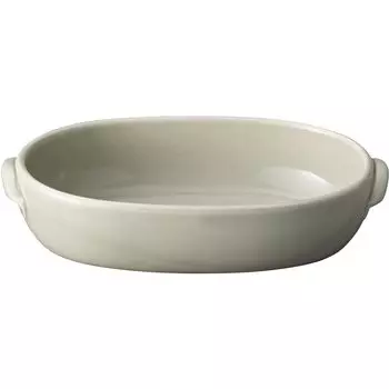 Banko Ware Oven Safe Deep Oval Gratin M Gray Diameter Microwave Safe Made in Japan 19063 approx. 23.5cm серый
