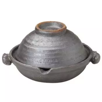 Banko Ware Single Use Folk Craft Earthen Pot Diameter Iron Glaze Open Fireable Tableware Ceramic Microwave Safe Made in Japan 09790 Approx. 15.5cm