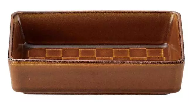 Banko Yaki Bread Maker Bread Baking Gratin Dish 19cm Diameter Oven Safe Square Ame Brown Tableware Ceramic Microwave Safe Made in Japan 16469 Approx. коричневый