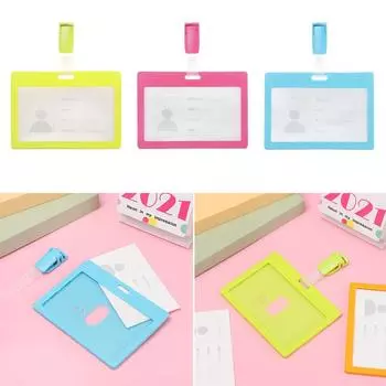 Банковская кредитная карта рабочая карта офис школьный держатель удостоверения личности держатель карты с зажимом чехол для значка сумка для карт белый