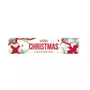 Banner Christmas Outdoor Banner Hanging Sign Flag Ornament Xmas Home Party Decor