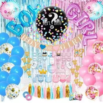 Баннер для мальчика или девочки, украшения из воздушных шаров, набор для объявления пола ребенка, принадлежности для вечеринок Style 2