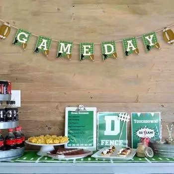 Баннер Флаг Яркие Цвета Дизайн Темы Регби Создать Атмосфера Легко Подвешивание Баннер Украшения Партии B