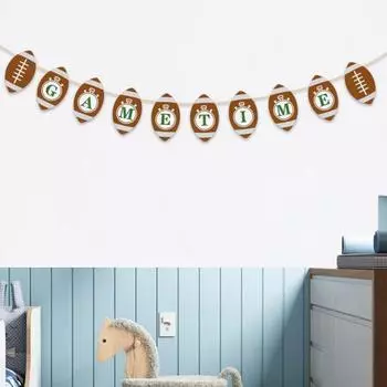 Баннер Флаг Яркие Цвета Дизайн Темы Регби Создать Атмосфера Легко Подвешивание Баннер Украшения Партии C