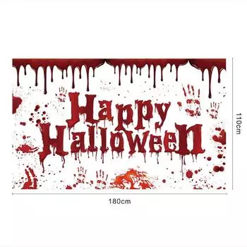 Banner Halloween Hanging Flag Party Celebrate Background Home Outdoor Decor Style A