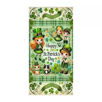 Баннер ко Дню Святого Патрика, фоны для украшения двери ко Дню Святого Патрика, фоны для украшения вечеринки One Size