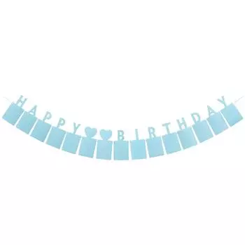 Баннер на день рождения Украшения на день рождения Знак на день рождения Украшения на день рождения для вечеринки по случаю дня рождения синий