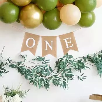 Баннер на стул на первый день рождения ребенка, мешковина, ОДНА гирлянда, украшение на день рождения для мальчика и девочки, один год, сувениры, реквизит для фотосъемки