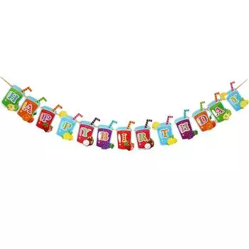 Баннер с днем рождения Баннер с днем рождения Украшения с днем рождения Знак с днем рождения для вечеринки по случаю дня рождения 16.4ft,type3