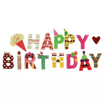 Баннер «С днем рождения» Украшения на день рождения Баннер «С днем рождения» Украшения на день рождения для вечеринки по случаю дня рождения 9.8ft,type1