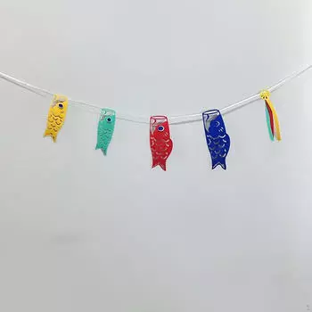 Баннер с карпом, гирлянда, вымпел, флаги, веревка, висящая для фото-реквизита, праздника