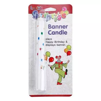 Баннер с клоуном Свеча на день рождения Цирк Карнавал Клоун Торт Кекс Свеча Домашняя вечеринка Украшение торта на день рождения