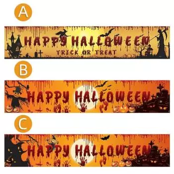 Баннеры для вечеринок, баннер на Хэллоуин, флаг для вечеринки, складной подвесной домашний декор, праздничные флаги A