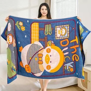 Банное полотенце большого размера для взрослых, увеличенное, из чистого хлопка, марлевая банная накидка, мягкая, впитывающая, быстросохнущая, без ворса, 70x140 см 70x140cm