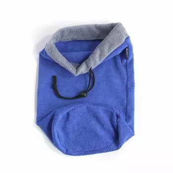 Банное полотенце для хомяка, впитывающий мешок для ванны для хорька, быстросохнущий халат для чистки ванной комнаты с домашним животным, подходит для других мелких животных One Size синий