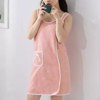 Банное полотенце для женщин, накидка для душа, 135 X 80 см, быстросохнущий банный халат для спортзала Pink