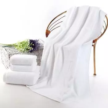 Банное полотенце, хлопковое, утолщенное, впитывающее, для отеля, для салона красоты, для дома, белое хлопковое большое полотенце для плавания 70x140cm белый