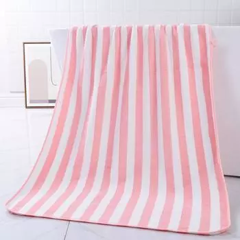 Банное полотенце из кораллового флиса, полотенце для душа для взрослых, впитывающее утолщенное пляжное полотенце One Size розовый