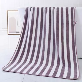 Банное полотенце из кораллового флиса, полотенце для душа для взрослых, впитывающее утолщенное пляжное полотенце One Size коричневый