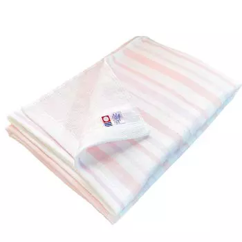 Банное полотенце из сертифицированного Имабари марлевого ворса, 60 x 120 см и полотенце, розовое, парфе, Япония, 100% хлопок, розовый