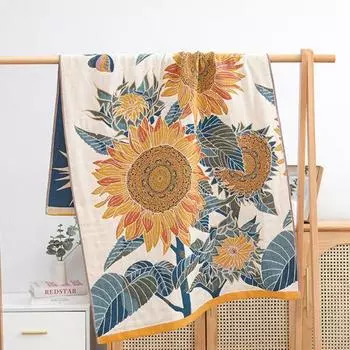 Банное полотенце, летнее хлопковое быстросохнущее мягкое впитывающее многофункциональное полотенце с изысканным принтом, товары для дома