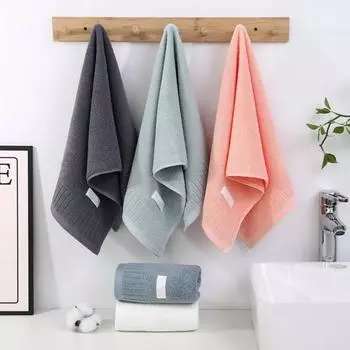 Банное полотенце Прочное впитывающее быстросохнущее хлопковое полотенце Мягкое удобное полотенце для душа для домашней ванной комнаты светло-серый