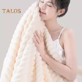 Банное полотенце с полосатым принтом, плюшевая пушистая ткань, хорошо впитывает влагу, быстро сохнет, предотвращает образование капель воды, полотенце для сауны, тренажерного зала, ванной комнаты, путешествий, отеля 1pc бежевый