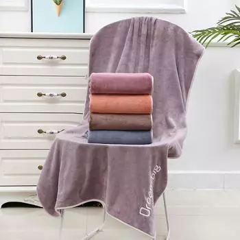 Банное полотенце Толстое мягкое полотенце 70x140 см оранжевый