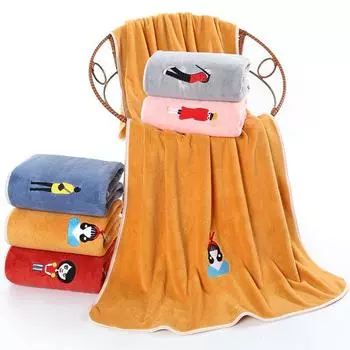 Банное полотенце Толстое мягкое полотенце 70x140 см синий