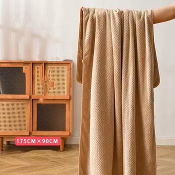 Банное полотенце в клетку с ананасом, 90*175 см, очень толстое пляжное полотенце, банное полотенце для взрослых, водопоглощающее, быстросохнущее 175*90cm светло-зеленый