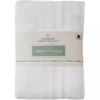 Банные полотенца Grandeur Hospitality x хлопок, 6 шт. в упаковке 34 54 100%
