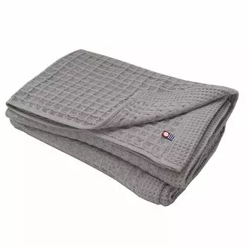 Банные полотенца Imabari Towel, набор из 2 шт., вафельное плетение, светло-серые, 60x125 см светло-серый