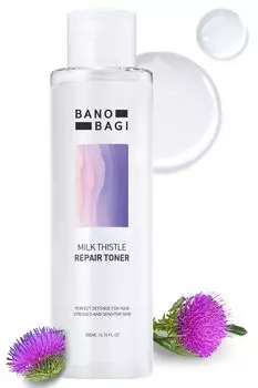BANOBAGI Milk Thistle Repair Toner Lotion Тип воды Увлажнение Влажная текстура Высокоувлажняющий Без запаха Бесцветный Прозрачный Гипоаллергенный Для чувствительной кожи