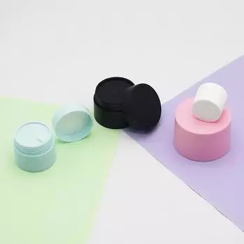 Баночка для крема из матового двухслойного полипропилена (5г, 15г, 20г, 30г, 50г) для лосьонов и масок. 5g Hand-free Pull-out Tablet розовый