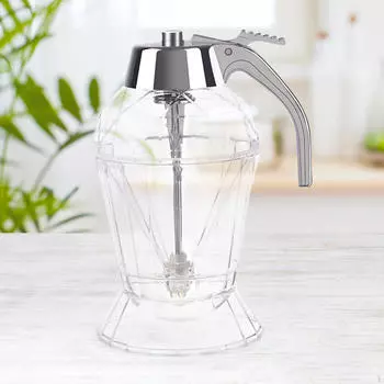 Баночка для меда с подставкой-диспенсером, прозрачная, 180 мл, без капель, горшок для кленового сиропа