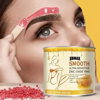 Баночка для рта лошади, медовые восковые бобы для легкого удаления волос, нежного и не раздражающего 150g