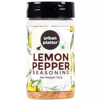 Баночка для шейкера смеси приправ «Lemon Pepper» Urban Platter, 100 г (Посыпайте овощи, салаты и все, что готовится на гриле | Усилитель вкуса) Pack of 1