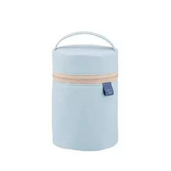 Баночка для супа Zojirushi, размер S (Размер пищевой банки 250-400 мл) Карман для столовых приборов с ручкой, полностью моющийся, ледяной серый SW-PB01-HL
