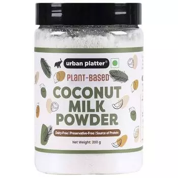Баночка кокосового сухого молока Urban Platter, 200 г (На растительной основе, без консервантов, прост в использовании, без молочных продуктов, источник белка)