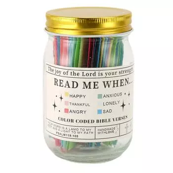 Баночка со стихами из Библии 6 цветов Бумага Разные эмоции Чувства Карточки со стихами из Библии для церемонии P
