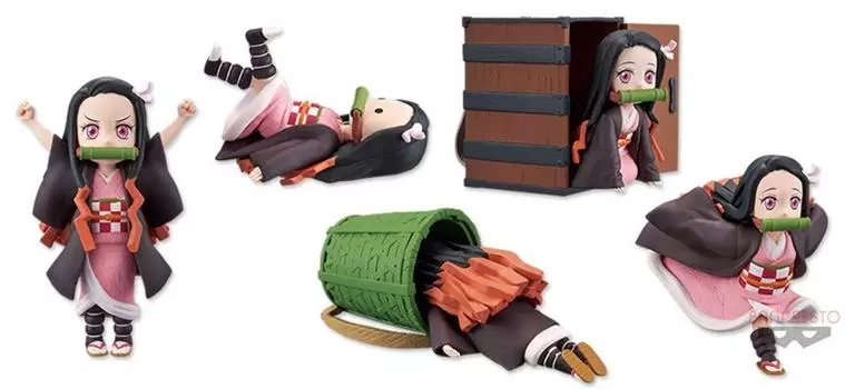Banpresto Demon Slayer Kimetsu no Yaiba World Collectible Figure Nezuko Kamado Collection All 5 Types Set