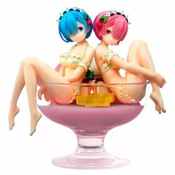 Banpresto Ichiban Kuji Life in a different world starting from zero Sweet spring has Which one should you eat A Prize Rem Ram Figure Pudding a La Mode