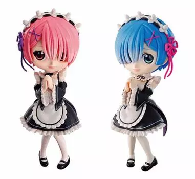 Banpresto Life in Another Q posket Ram Rem Normal Color Set of 2 ReZERO -Starting World-