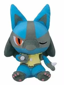 BANPRESTO Pokemon Sun & Moon большая круглая мягкая игрушка красочная ~Hakuryuu Lucario Vaporeon~ Lucario один предмет [24 см]