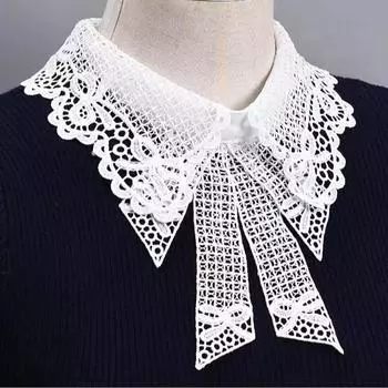 Бант ажурный кружевной декор поддельный воротник отдельный воротник женская мода простой универсальный воротник