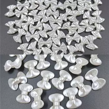 Бант из искусственного жемчуга из АБС-пластика с перфорированными бусинами и отверстием, ожерелье ручной работы, серьги, материалы для изготовления ювелирных изделий, аксессуары 2