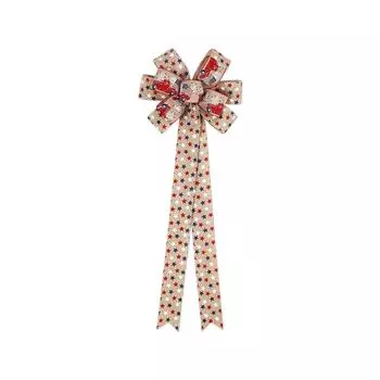 Бант с американским флагом, украшение на вечеринку в честь Дня независимости, узел из ленты, висящий на красном и синем банте с пятиконечной звездой One Size