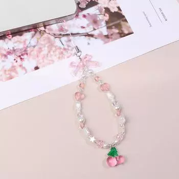 Бант-узел, бусина, ремешок для телефона, цепочка с узлом, брелок для мобильного телефона, брелок для женщин и девушек, сумка, камера, кулон