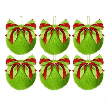 Бантик Маленький Плюшевый Шарик Рождественское Украшение Подвесной Плюшевый Шарик Праздничная Атмосфера Дисплей. One Size